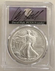 2023 $1 Silver Eagle PCGS MS70 First Day of Issue David Hall Signed
