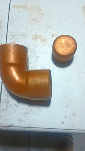 1 1/2 " Copper 90° Elbow Pipe Fitting, Sweat x Sweat CxC, 1 1/2" 90 1" sweat ca