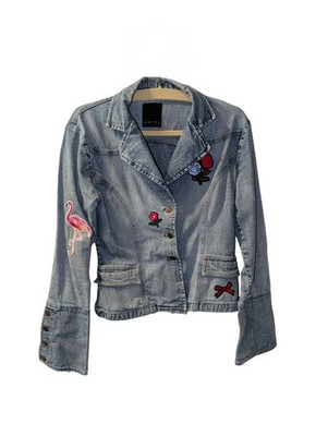 Patchwork Jeansjacke von Amisu, Gr. 38