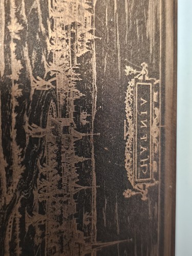 Vintage Copper & Wood Wall Plaque , Copper Printing Plate - Picture 6 of 7