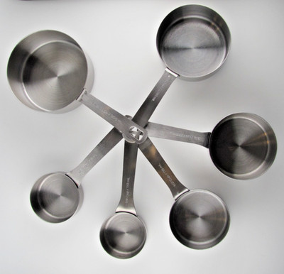 Chicago Metallic 6pc Stainless Steel Nesting Measuring Cups Set Heavy Duty