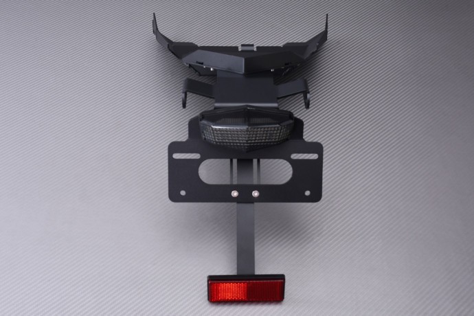 Support de plaque d'immatriculation AVDB en alu CNC avec feu LED pour moto BMW F900R 2020-2024