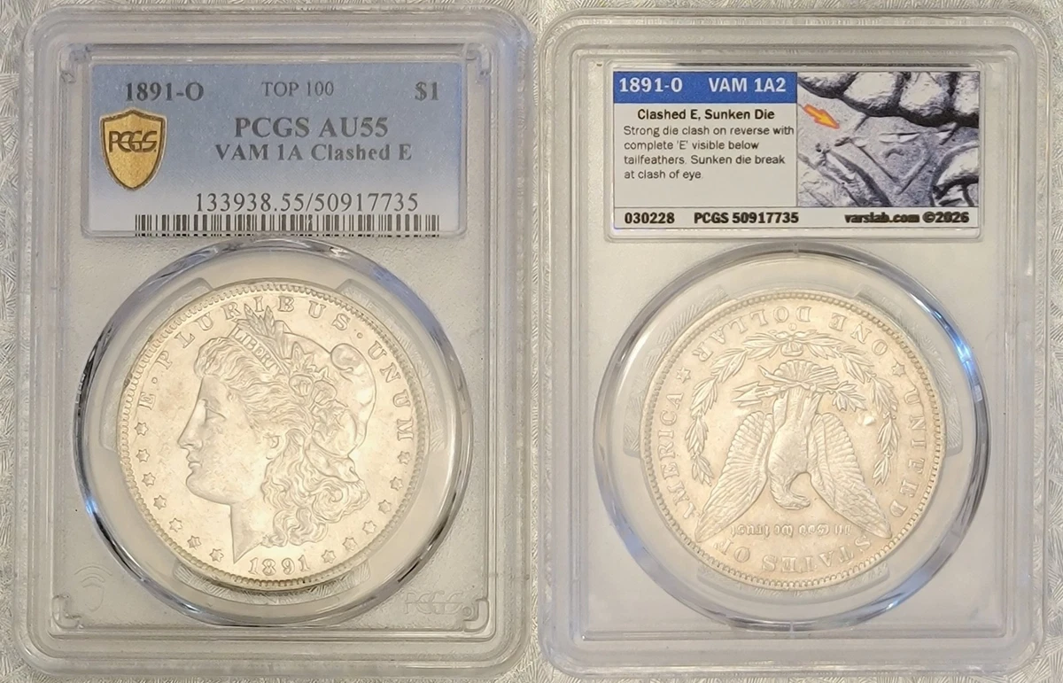 AU 55 Graded Morgan US Dollars (1878-1921) for sale | eBay