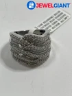 STERLING SILVER SJ DIAMOND RING SIZE 6.75 11.0G #GO904