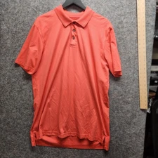 The Foundry Supply Co. Quick Dry Mens Coral Pink Short Sleeve Pima Polos Size LT