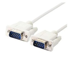 4.5 Feet DB 9 Pin Male to VGA 15 Pin Male Adapter Cable, RS232 to VGA