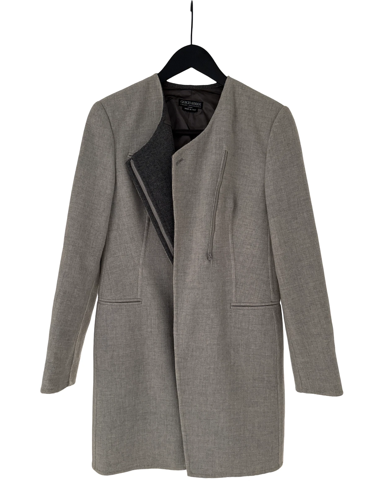 Giorgio Armani — Giorgio Armani Vestimenta Spa Heather Gray Coat - Size 44