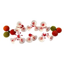 Vintage Plastic Bell Flower Christmas Crafting Flocked Berries Balls Holiday Lot
