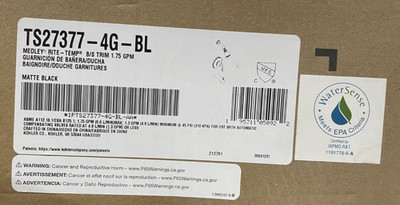 Sterling TS27377-4G-BL Medley Tub and Shower Trim Package - Matte Black *READ*