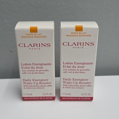 2 Pack Clarins Daily Energizer Wake-Up Booster W/ Redcurrant & Green Coffee .3oz