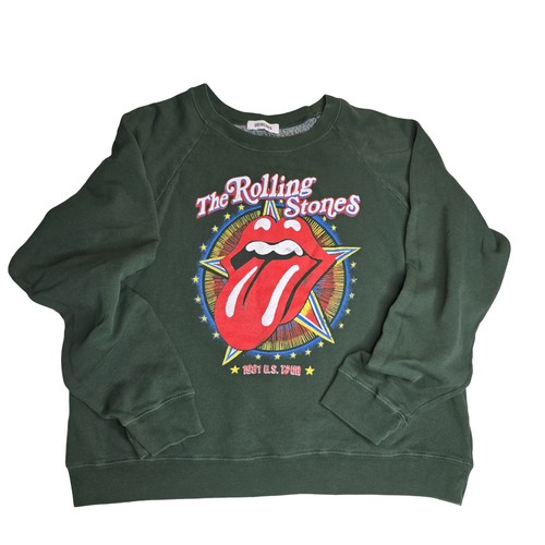 Daydreamer Rolling Stones 1981 US Tour Sweatshirt XL Green Graphic USA