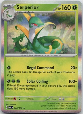 Pokemon TCG - Mega Evolution - Perfect Order - Serperior - 006/088 - Rare Holo