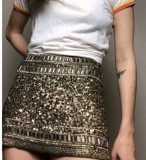 STUNNING ALL SAINTS DEVO SEQUIN EMBELLISHED SKIRT, SIZE Ten