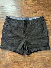 Tommy Hilfiger Chino Shorts Women s Size 10 Black Flat Front