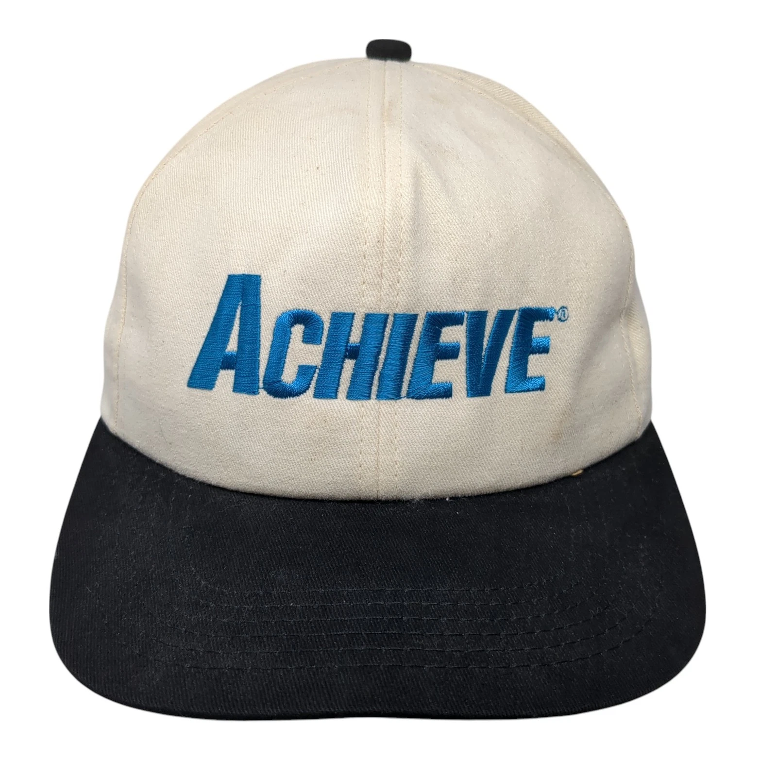 Achieve Slideback Hat Beige One Size Embroidered Colorblock Legend