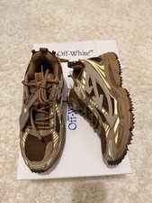 Off-White Herren Sneaker Braun/Beige EU 42 Low Atmungsaktive Schnürsenkel