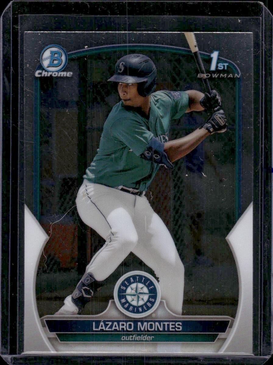2023 Bowman #BCP-58 Lazaro Montes 1st Chrome Seattle Mariners
