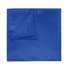 6 Pack Men's Pocket Squares Hankie Satin Solid Suits Handkerchiefs, Sapphire