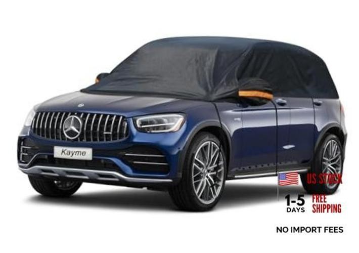 Half Car Cover Waterproof All Weather for SUV (143"-157") | Heavy Composite