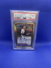 2024 Bowman Draft Jacob Cozart 1st Bowman Auto Yellow Refractor /75 PSA 9