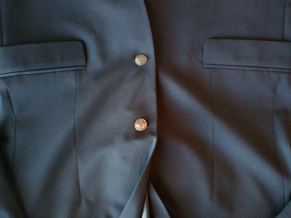 Michael Kors wool blend Mens Sport Coat 40R blue 2 Button Suit jacket classic