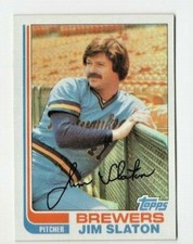 1982 Topps Baseball Card #221 Jim Slaton - Brewers