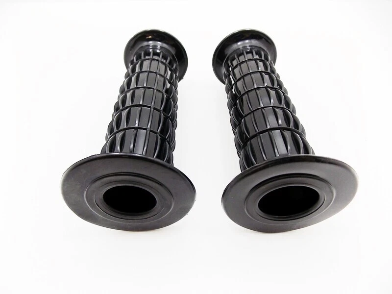 KAWASAKI F8 71-72 JBS BLACK HAND GRIP SET LEFT RIGHT PAIR HANDLEBAR GRIPS — 第 3/4 张图片