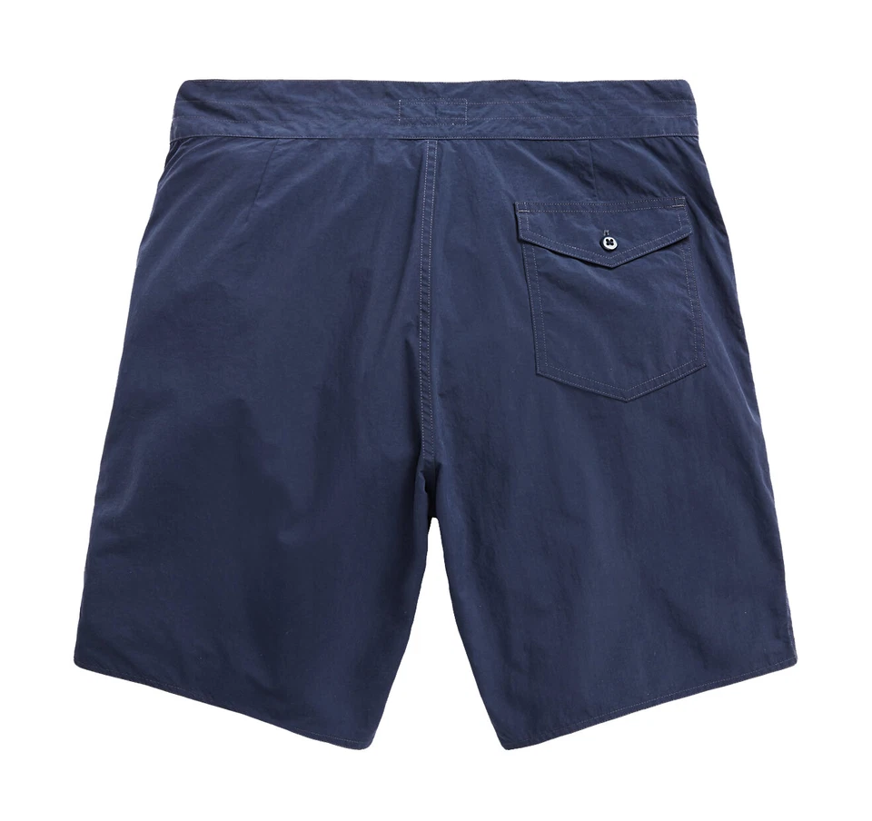 Ralph Lauren RRL 海军蓝斜纹泳裤 抽绳板短裤 全新 — 第 2/2 张图片