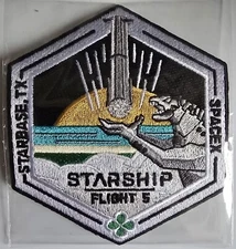Authentic SpaceX Starship Test Flight 5 Space Launch Official Mission Patch