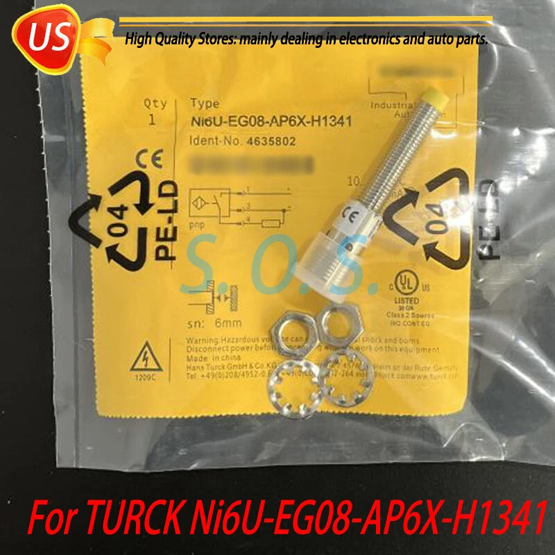 Fit For TURCK proximity switch sensor Ni6U-EG08-AP6X-H1341 10-30VDC 200mA