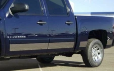 Stainless Steel 6" Rocker Panel Molding 14PC - Chevy Silverado Crew Cab 8' Bed