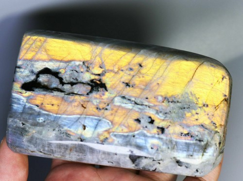 1.80lb NATURAL Rainbow Labradorite Crystal Stone Polished Stone Madagascar - Picture 4 of 12