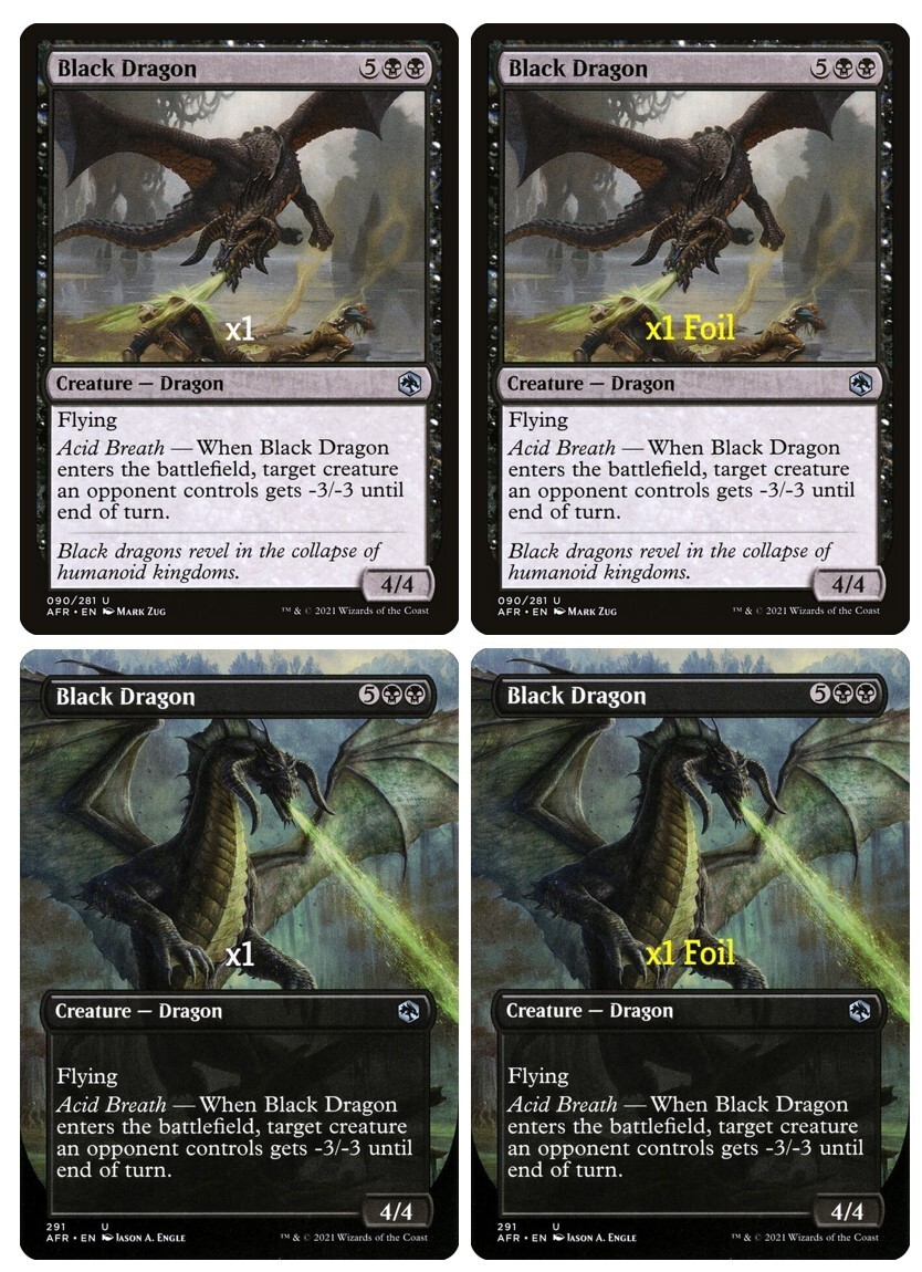 MTG Adventures in the Forgotten Realms AFR Black Dragon MINT (SELECT)
