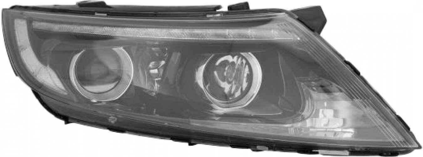 Phare avant droite pour KIA Optima 2013-2015 optique de rechange halogène noir