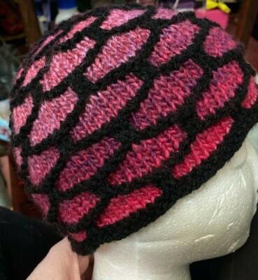 SHADOW DANCE SIMPLE MOSAIC BEANIE, STRICKMUSTER FRANSSTRICK LEICHT EINZIGARTIG WARM