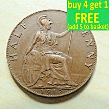 King George V Half-Penny Choice 1910-1936 Pick Your Own, Choose Year