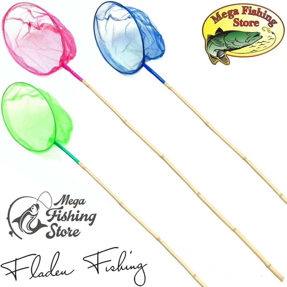 Mega Fishing Kinderkescher - Strandkescher Kinder Kescher - Blau / Pink / Grün