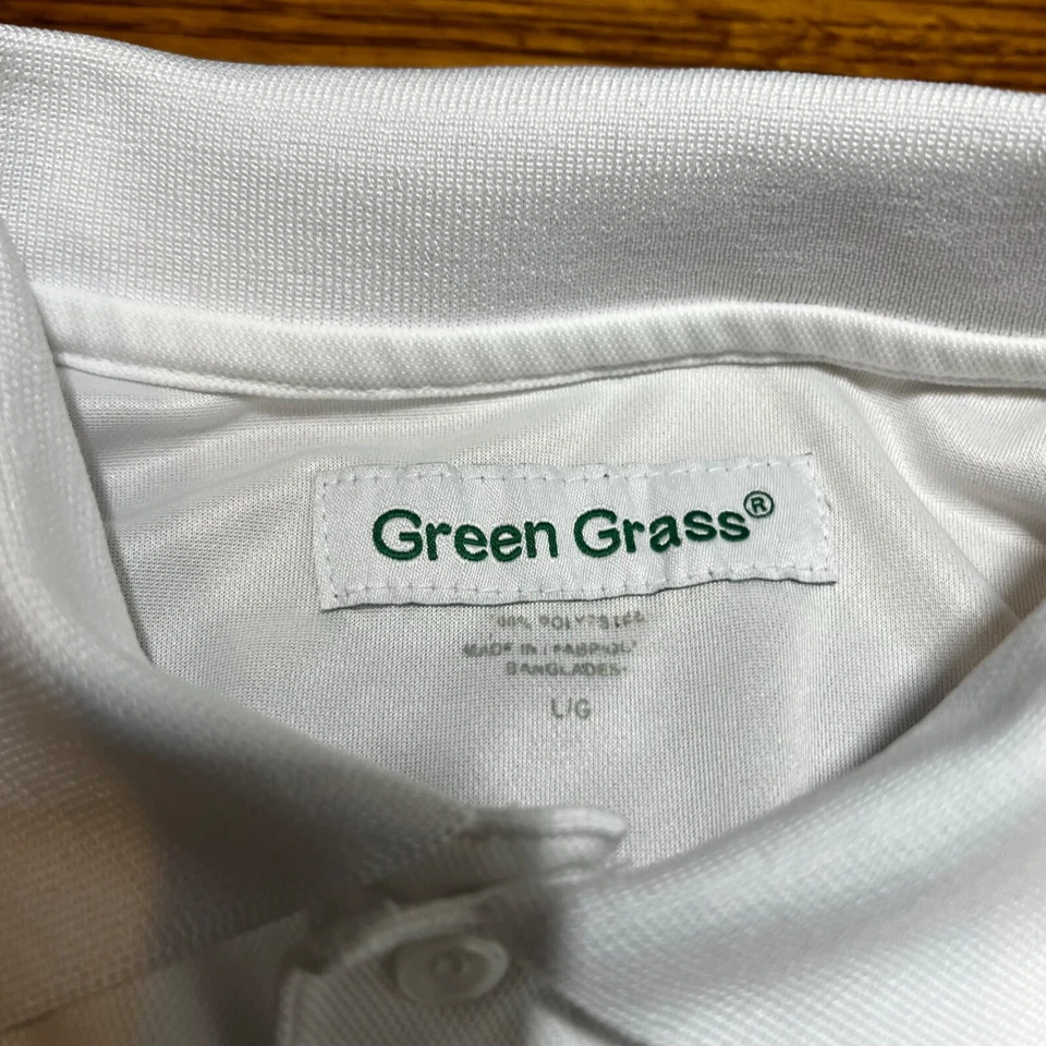 绿草 Polo 衫男式大号白色高尔夫高尔夫高尔夫球手运动休闲灯塔标志 — 第 4/4 张图片