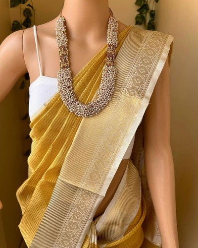 Banarasi Silk Designer Sarees, South Indian Saree, Wedding Saree, Saree Blouse - Picture 4 of 9