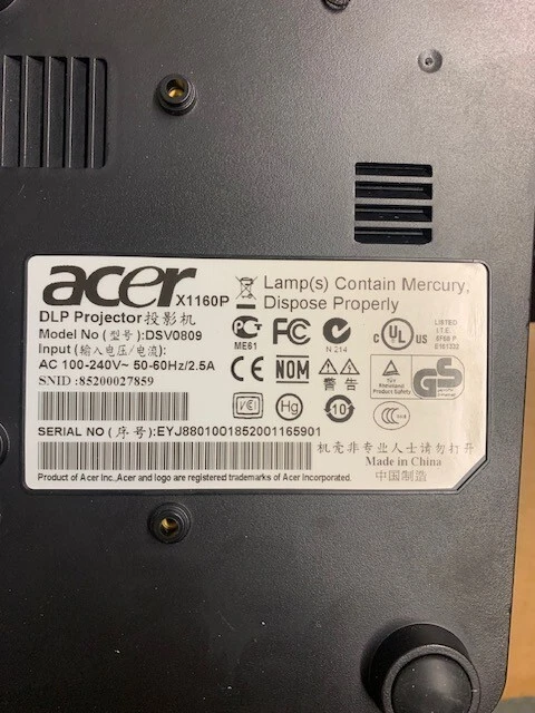 Proiettore ACER x1160p colore nero condizione perfetto completo di tutto - Immagine 4 di 4