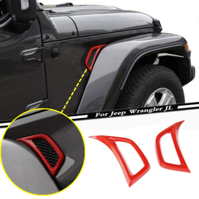 Fit For 2018-2023 Jeep Wrangler JL ABS Red Body Air Flow Vent