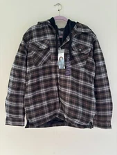(Choose Color & Size) Berkley Jensen Hooded Flannel Plaid Quilted Jacket Zip NEW