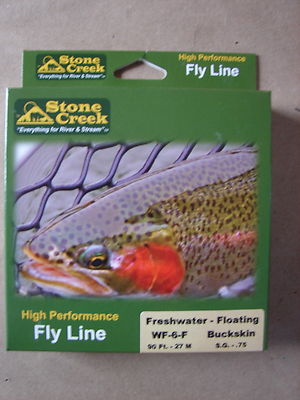 Stone Creek High Preformance WF-6-F  Buckskin Fly Line 90 ft  Floating
