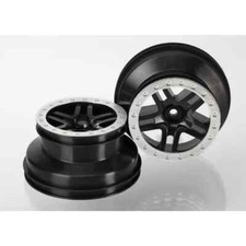 Traxxas Slash Split Spoke SCT Wheels 2WD Rear/4WD Front/Rear Black/Satin Chrome