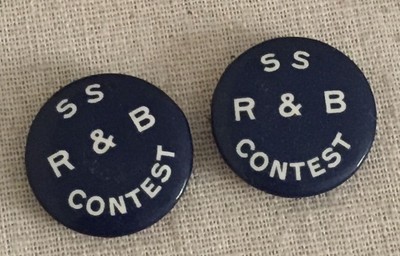 Pair Vintage 1920's S S R&B Contest Sunday School David C. Cook Pinback Buttons