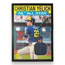 Christian Yelich 2021 Topps S2 1986 GAME-WORN Relic BREWERS Card MLB 171/199