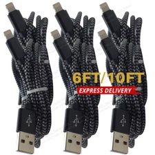 Heavy Duty Fast Charger Cable 6/10Ft Charging Cord For iPhone 14 13 12 11 XR 8 7