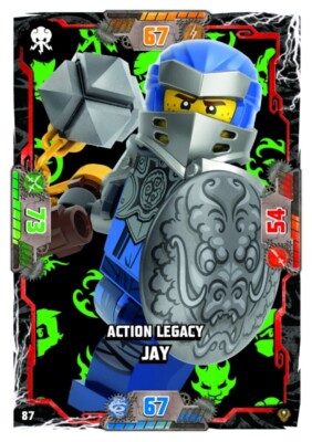 LEGO Ninjago Serie 9 NEXT LEVEL Card 87 Action Legacy Jay Helden Karte