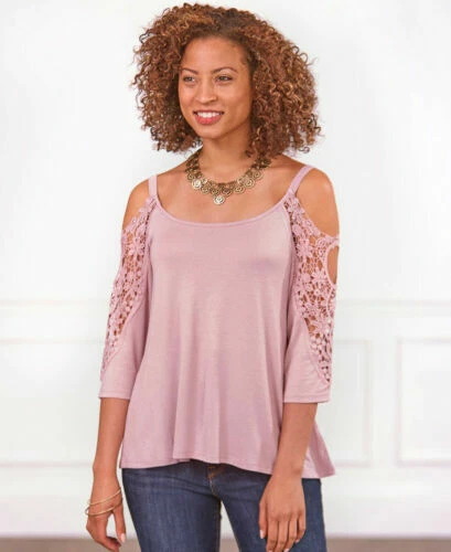 Crochet cold cheap shoulder top