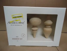 Hearth & Hand with Magnolia Wooden Spindle Ornaments Set Of 3